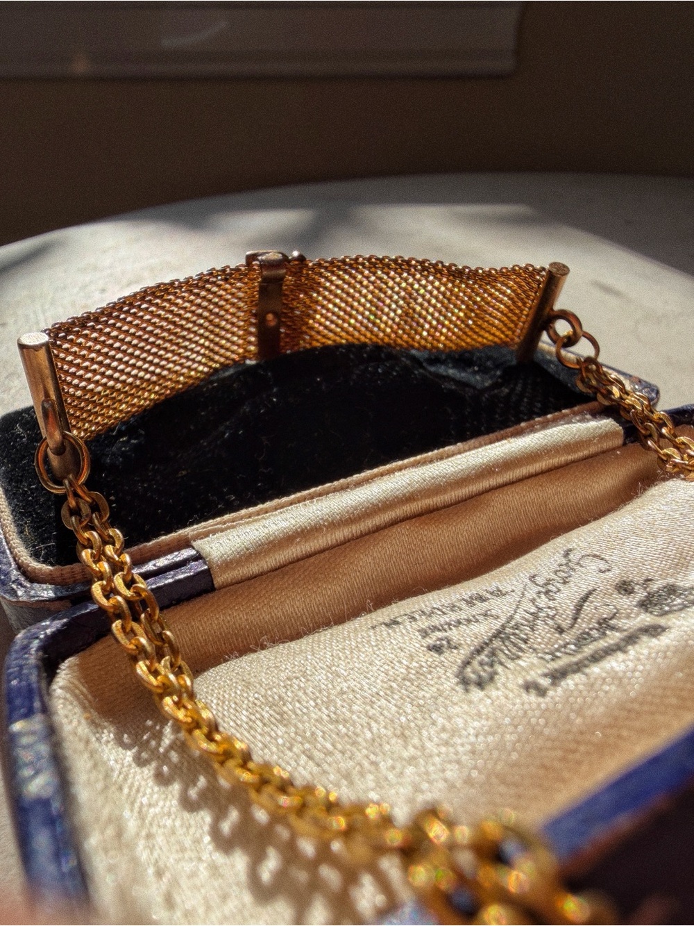 Antique Upcycled Choker Necklace Watch Chain Repurposed Panel Layering Collar - Picture 5 of 10